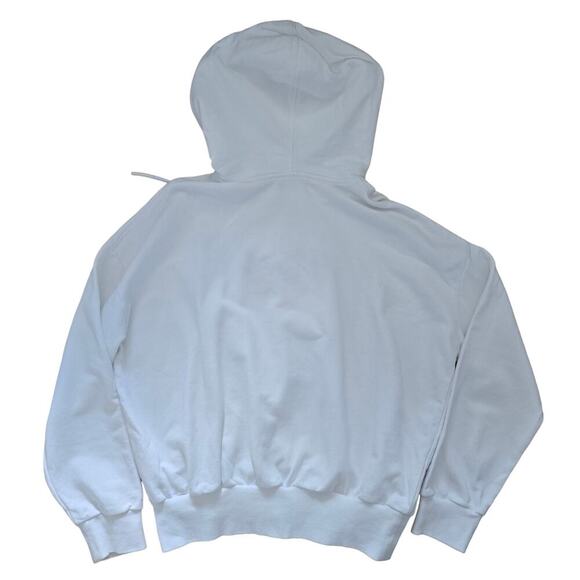 Diesel Women's Embroidered Logo Hoodie Sweatshirt White Size S Oversized Y2K - Picture 6 of 9